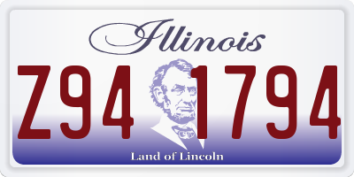 IL license plate Z941794