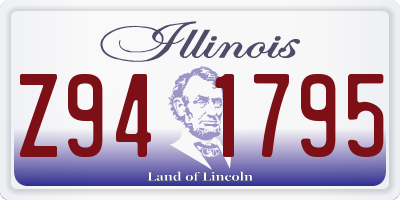 IL license plate Z941795