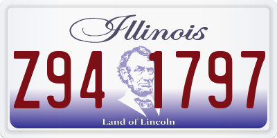 IL license plate Z941797
