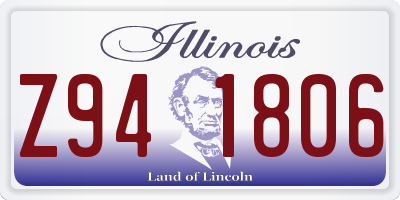 IL license plate Z941806