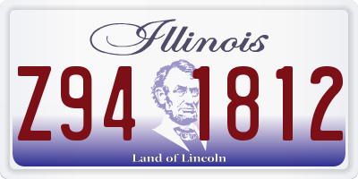 IL license plate Z941812