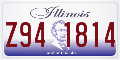 IL license plate Z941814
