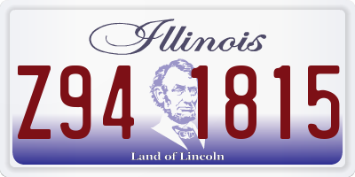 IL license plate Z941815