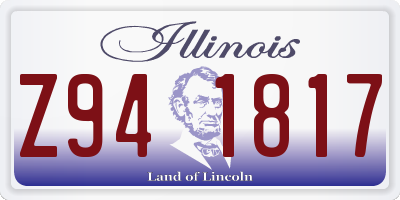 IL license plate Z941817