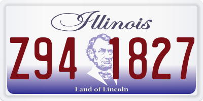 IL license plate Z941827