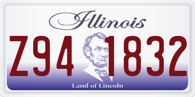 IL license plate Z941832