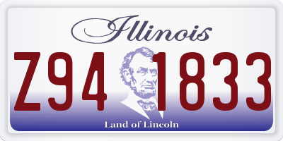 IL license plate Z941833