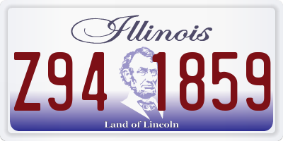 IL license plate Z941859
