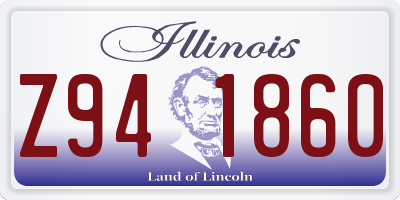 IL license plate Z941860