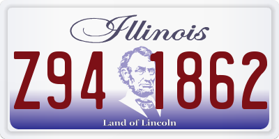IL license plate Z941862