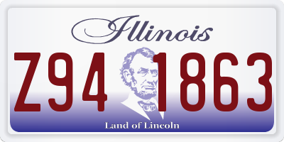 IL license plate Z941863