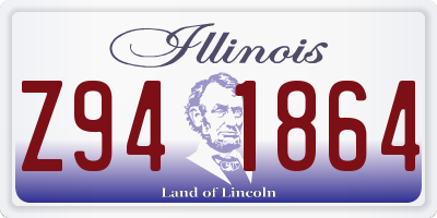 IL license plate Z941864