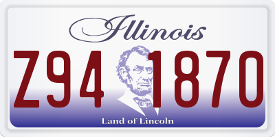 IL license plate Z941870