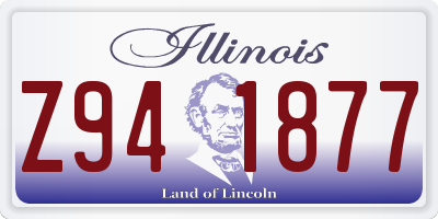 IL license plate Z941877
