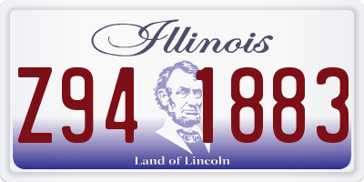 IL license plate Z941883