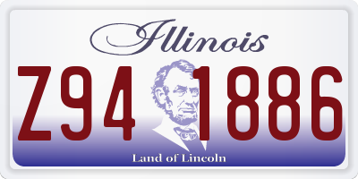 IL license plate Z941886