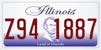 IL license plate Z941887