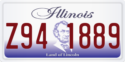 IL license plate Z941889