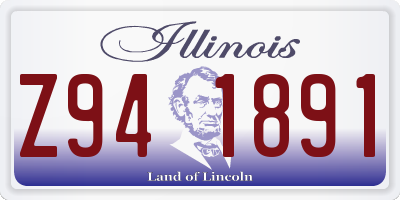 IL license plate Z941891