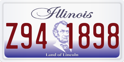 IL license plate Z941898