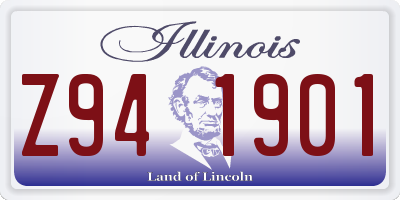 IL license plate Z941901