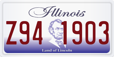 IL license plate Z941903