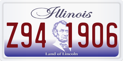 IL license plate Z941906