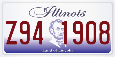 IL license plate Z941908