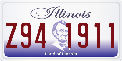 IL license plate Z941911