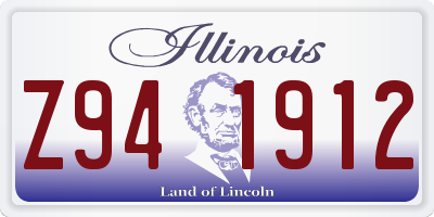 IL license plate Z941912