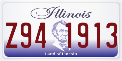 IL license plate Z941913