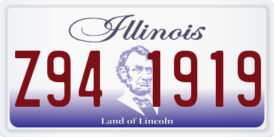 IL license plate Z941919