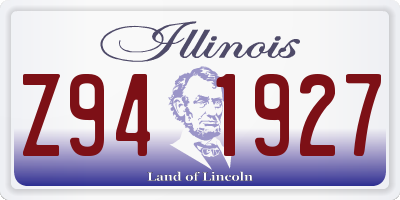 IL license plate Z941927