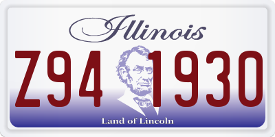 IL license plate Z941930