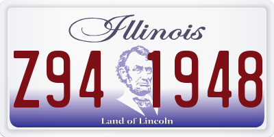 IL license plate Z941948