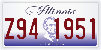 IL license plate Z941951