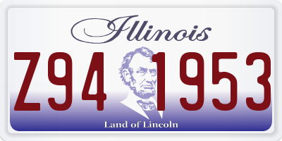 IL license plate Z941953