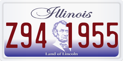 IL license plate Z941955