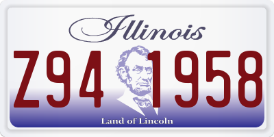 IL license plate Z941958
