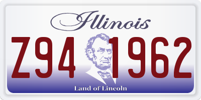 IL license plate Z941962