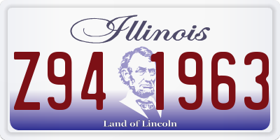 IL license plate Z941963