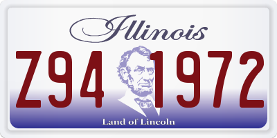 IL license plate Z941972