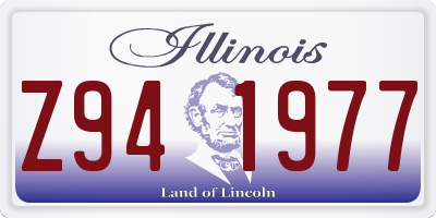IL license plate Z941977