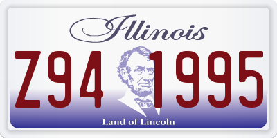 IL license plate Z941995