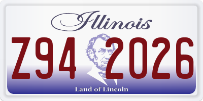 IL license plate Z942026