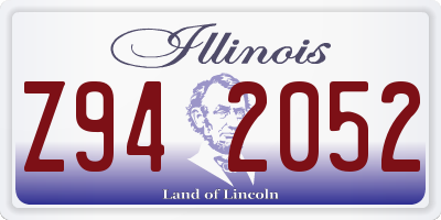 IL license plate Z942052