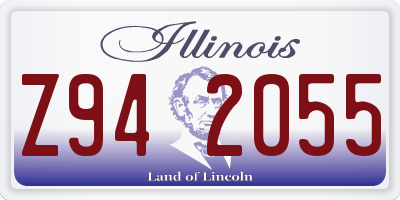 IL license plate Z942055
