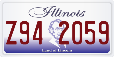 IL license plate Z942059