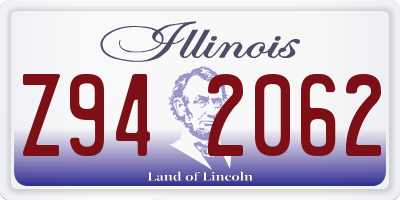 IL license plate Z942062