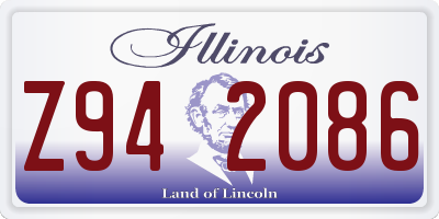 IL license plate Z942086
